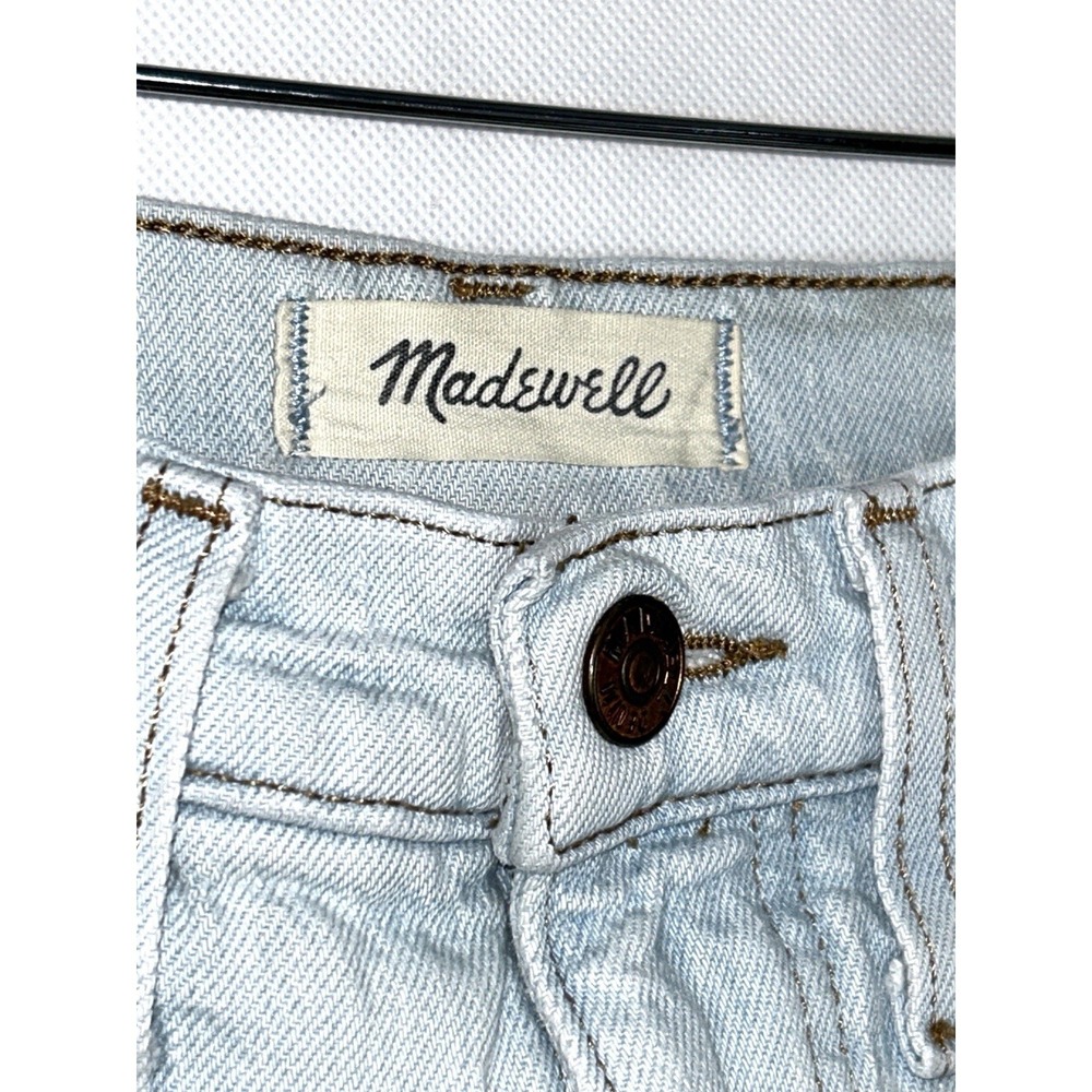 Madewell Balloon Jeans Distressed Barrel Light Wash High Rise Mom Jeans Size 23 - Picture 4 of 16
